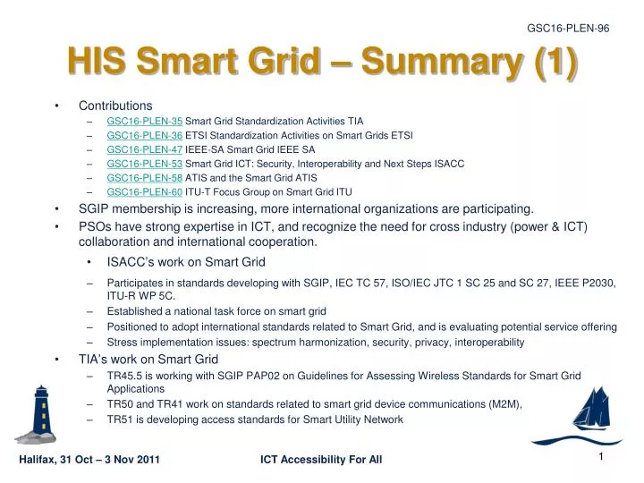 his smart grid summary 1