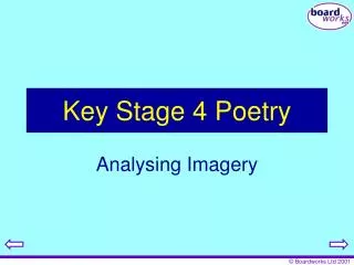 Key Stage 4 Poetry
