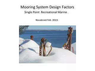 Mooring System Design Factors