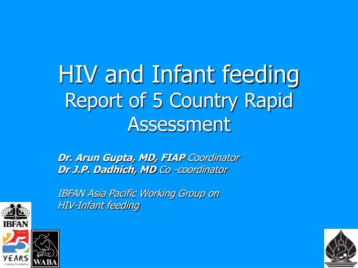 hiv and infant feeding report of 5 country rapid assessment
