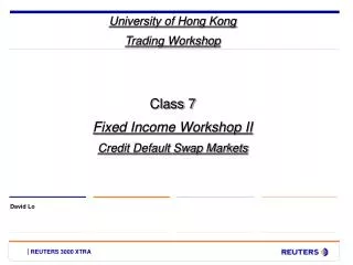 University of Hong Kong Trading Workshop