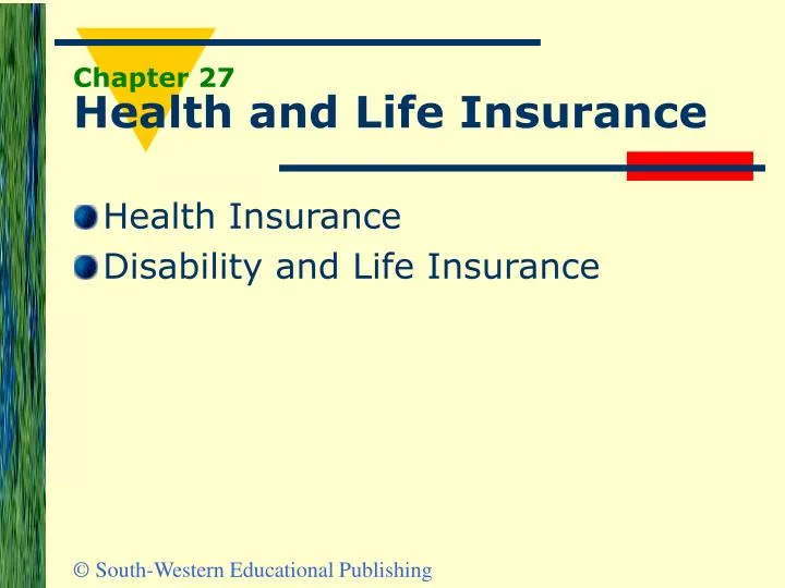chapter 27 health and life insurance