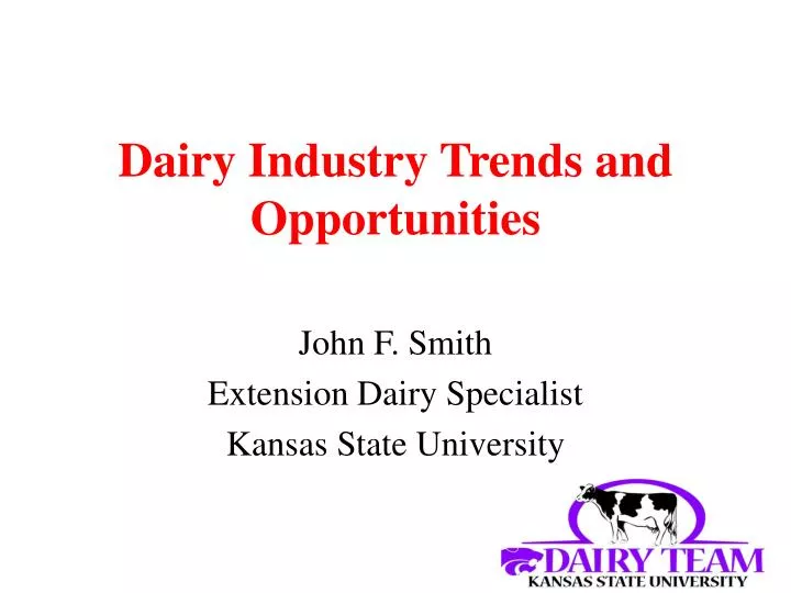dairy industry trends and opportunities