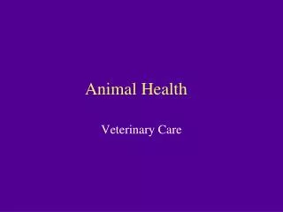 Animal Health
