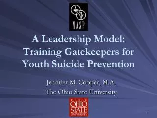 A Leadership Model: Training Gatekeepers for Youth Suicide Prevention