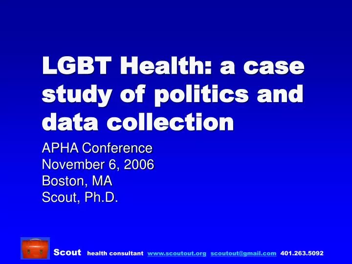 lgbt health a case study of politics and data collection