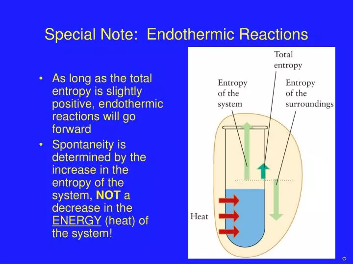 special note endothermic reactions