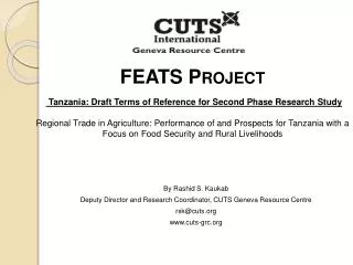 FEATS Project Tanzania: Draft Terms of Reference for Second Phase Research Study