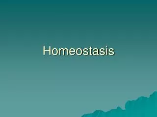 homeostasis