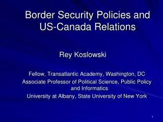 Border Security Policies and US-Canada Relations
