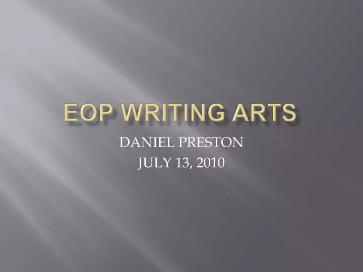 eop writing arts