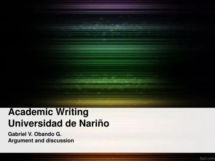academic writing universidad de nari o