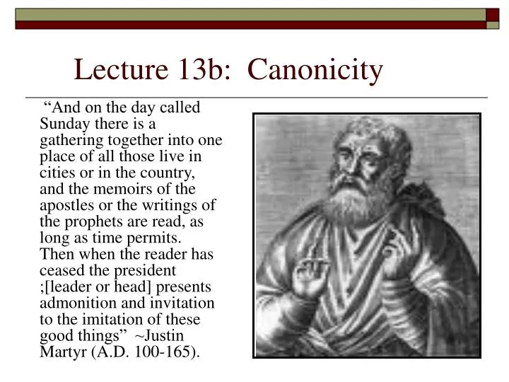 lecture 13b canonicity