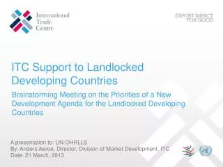 ITC Support to Landlocked Developing Countries