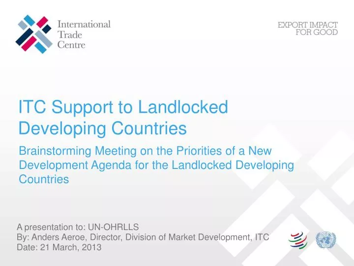 itc support to landlocked developing countries