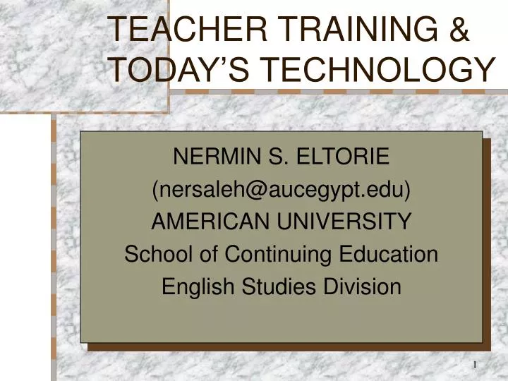 teacher training today s technology