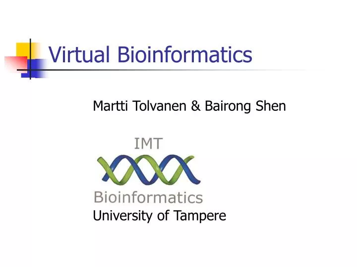 virtual bioinformatics