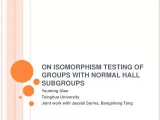 ON ISOMORPHISM TESTING OF GROUPS WITH NORMAL HALL SUBGROUPS
