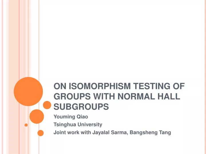 on isomorphism testing of groups with normal hall subgroups