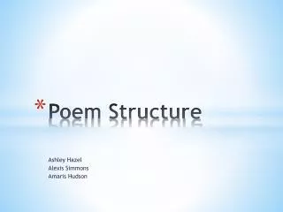 Poem Structure