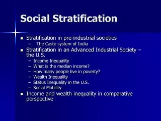 Social Stratification
