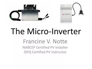 The Micro-Inverter