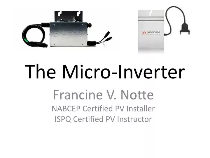 the micro inverter