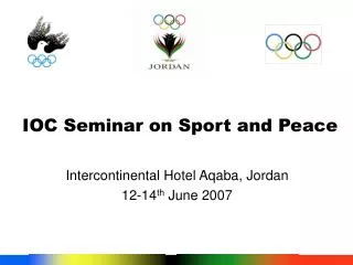 IOC Seminar on Sport and Peace