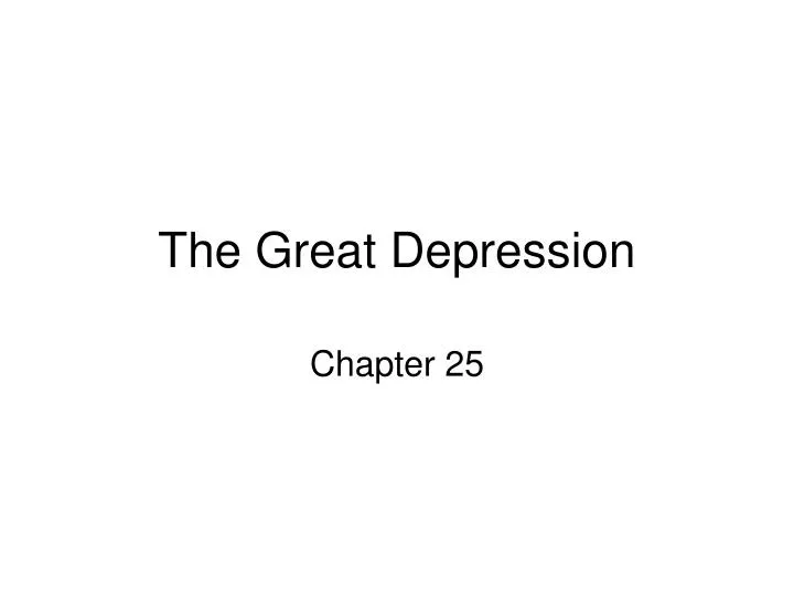 the great depression