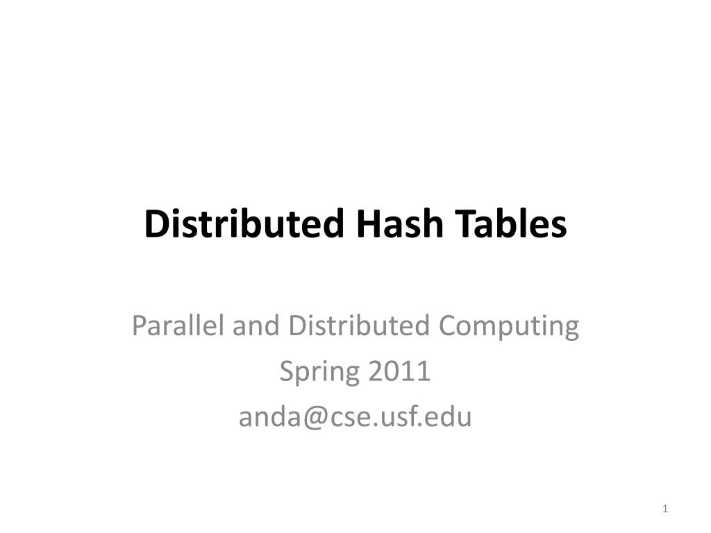 PPT - Distributed Hash Tables PowerPoint Presentation, free download ...