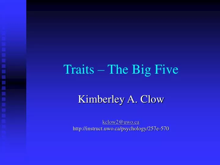 traits the big five