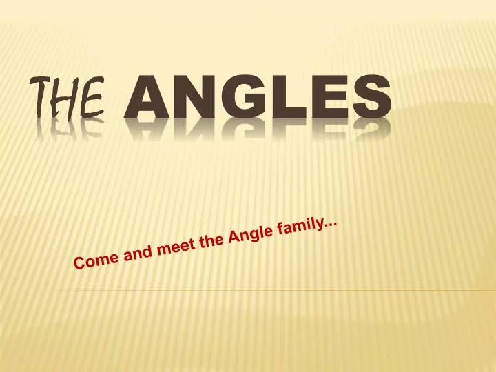 come and meet the angle family