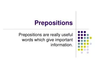 Prepositions