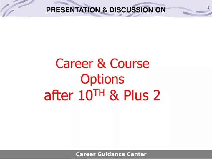 career course options after 10 th plus 2