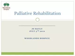 Palliative Rehabilitation