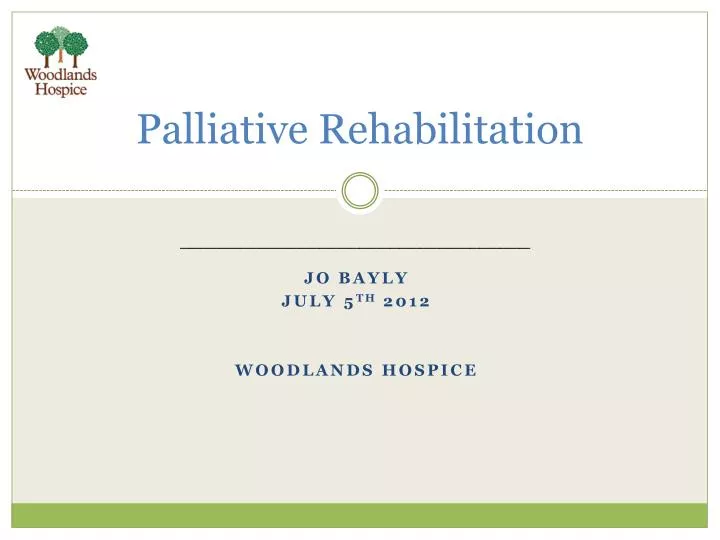 palliative rehabilitation