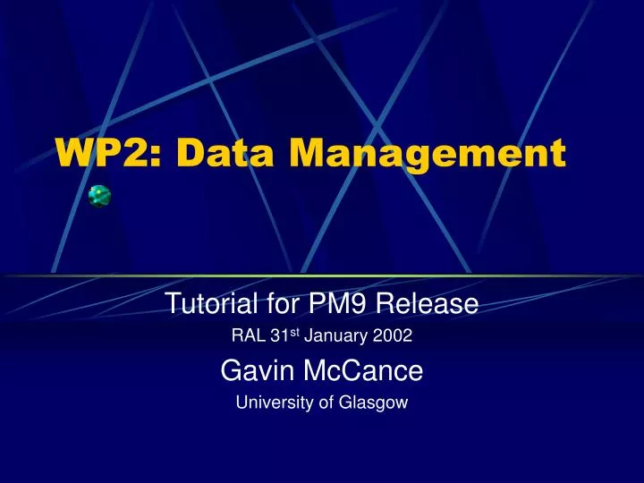 wp2 data management