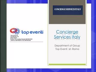 Concierge Services Italy