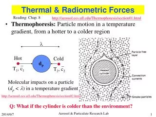 Thermal &amp; Radiometric Forces