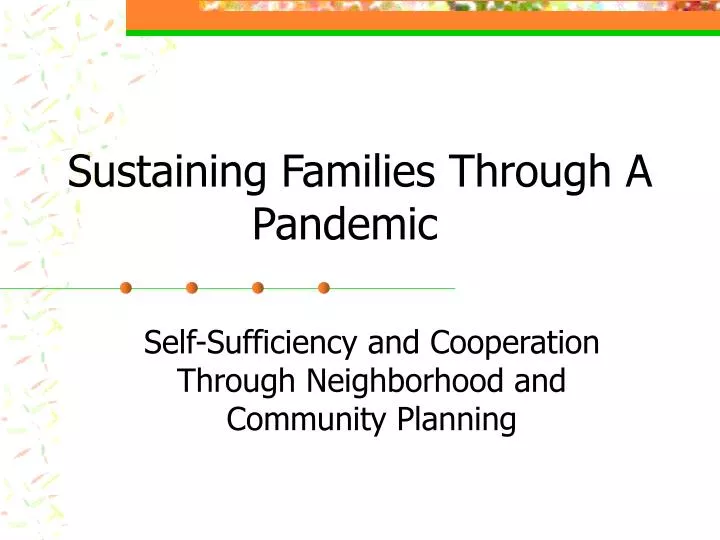 sustaining families through a pandemic