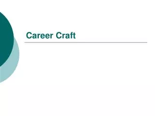 Career Craft