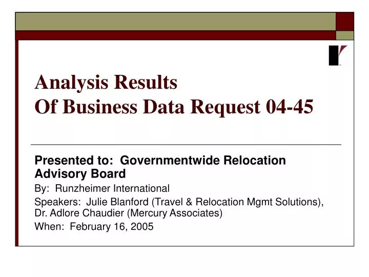 analysis results of business data request 04 45