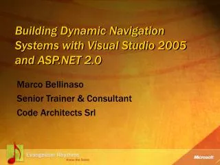 Building Dynamic Navigation Systems with Visual Studio 2005 and ASP.NET 2.0
