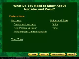 What Do You Need to Know About Narrator and Voice?