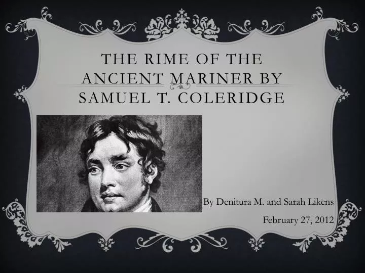the rime of the ancient mariner by samuel t coleridge