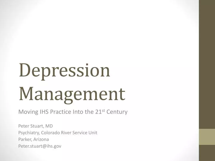 depression management