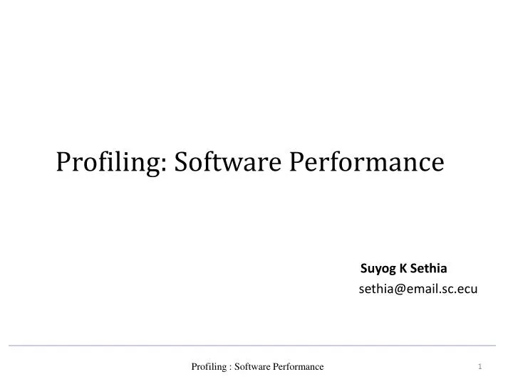 profiling software performance