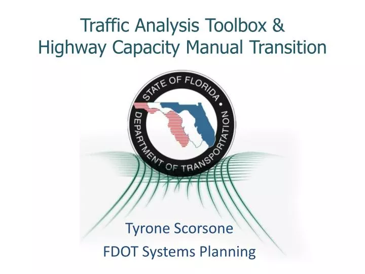 traffic analysis toolbox highway capacity manual transition