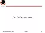 Status Update on Front End Electronics for HTR Control Systems (March 1, 2007) - slide 1