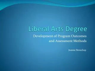Liberal Arts Degree